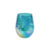 Better Homes & Gardens Hammered 19-Ounce Stemless Wine Glass, Luster Blue