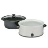 6 Quart Oval Slow Cooker, Stainless Steel Finish, Glass Lid, Model