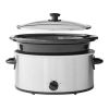 6 Quart Oval Slow Cooker, Stainless Steel Finish, Glass Lid, Model