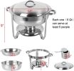 Round Buffet Catering Dish For Home and Outdoor 4 Packs
